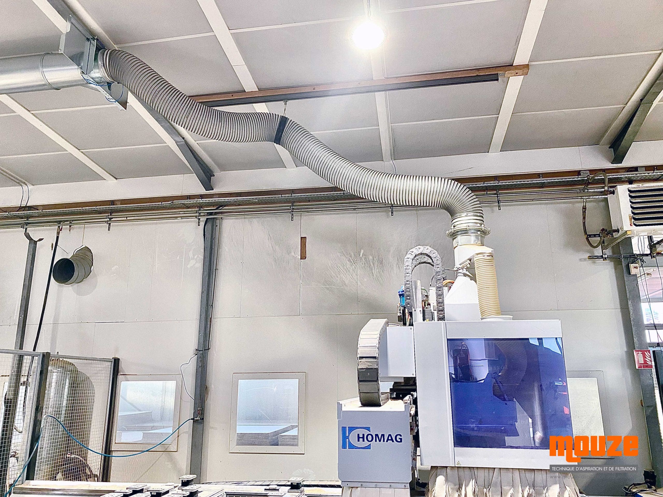 Installation d'un flexible spécial CNC