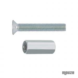 Vis à tête fraisé + entretoise M8 pour collier de fixation