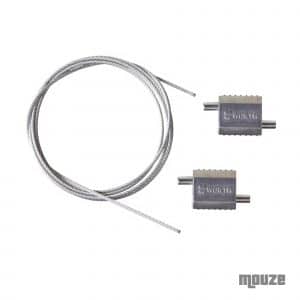 Kit câble acier 10 m + 2x attaches rapides